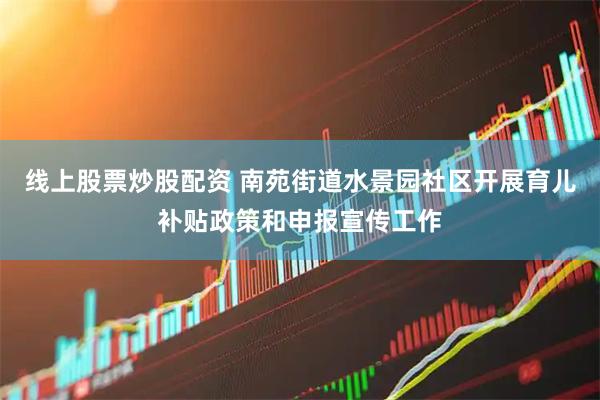 线上股票炒股配资 南苑街道水景园社区开展育儿补贴政策和申报宣传工作